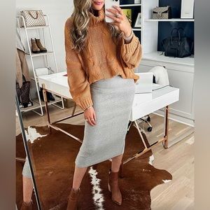 Women’s TurtleNeck Cowl Knit Sweater Pullover
